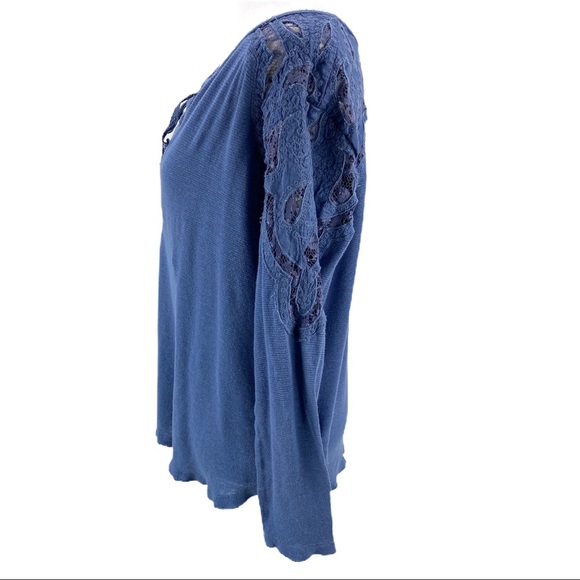 Free People Jennie Lace Up Henley - Picture 3 of 7